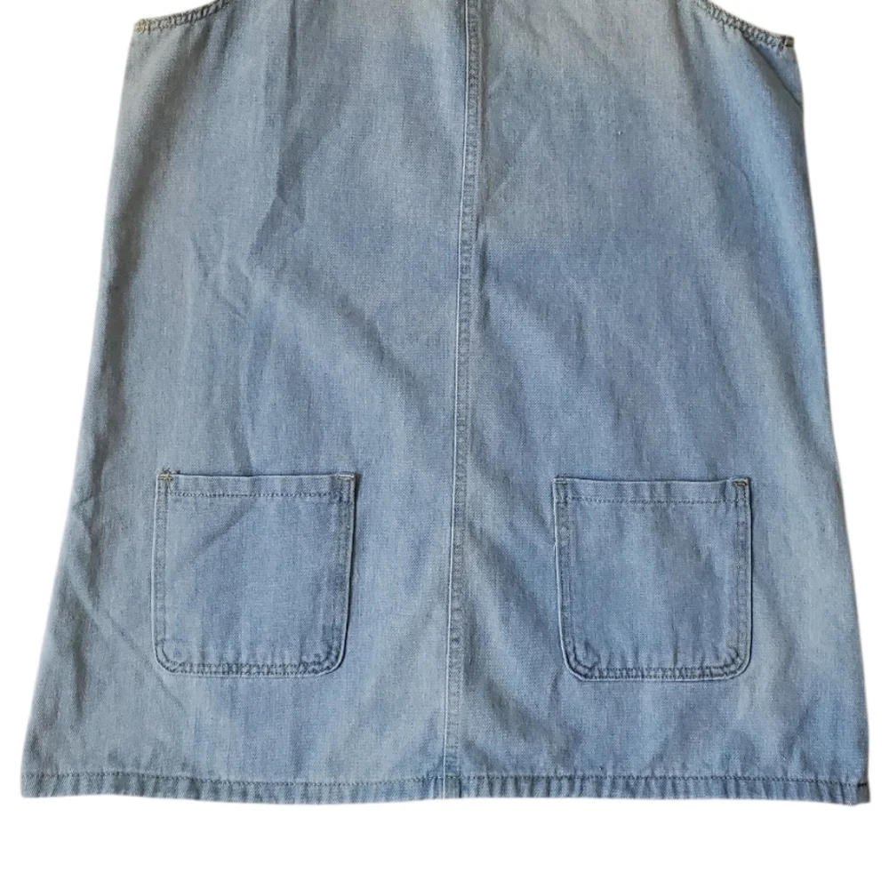 Womens Light Blue Denim Bib Overall Casual Dress Pockets‎ Size Medium